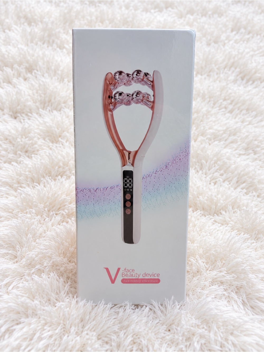 Amazon Essentials Rose Gold and White Face Beauty Device with red led light